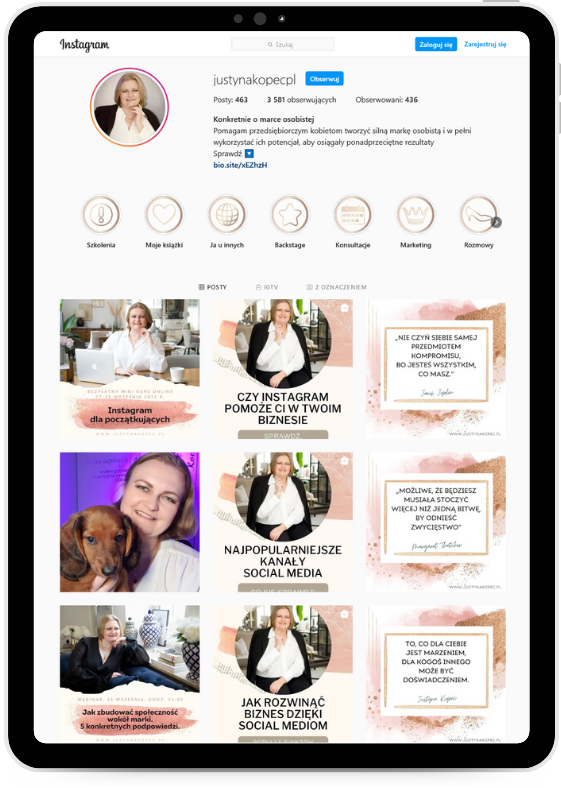Kobiece Strony Internetowe przykłady grafika