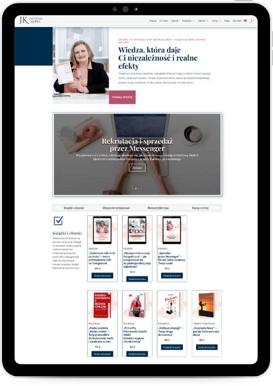 Kobiece Strony Internetowe przykłady oferta sklepy online