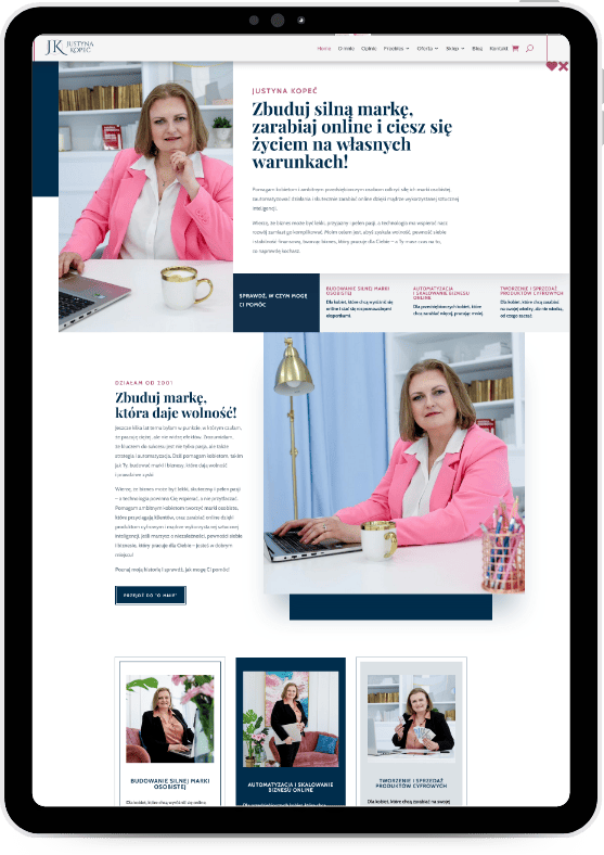 Kobiece Strony Internetowe przykłady oferta strony www